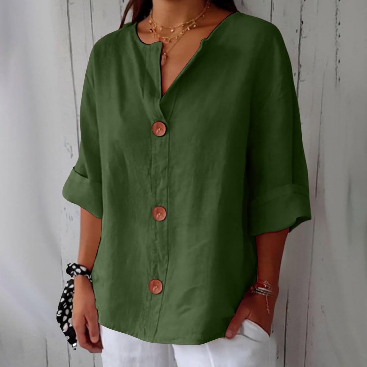 Étoile de Paris™ | Blouse en lin décontractée pour une élégance intemporelle
