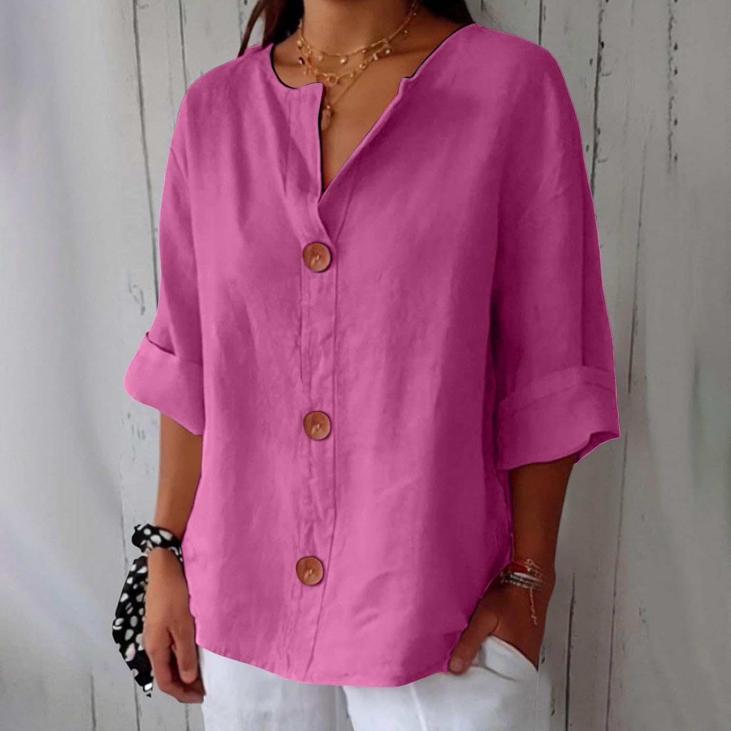 Étoile de Paris™ | Blouse en lin décontractée pour une élégance intemporelle