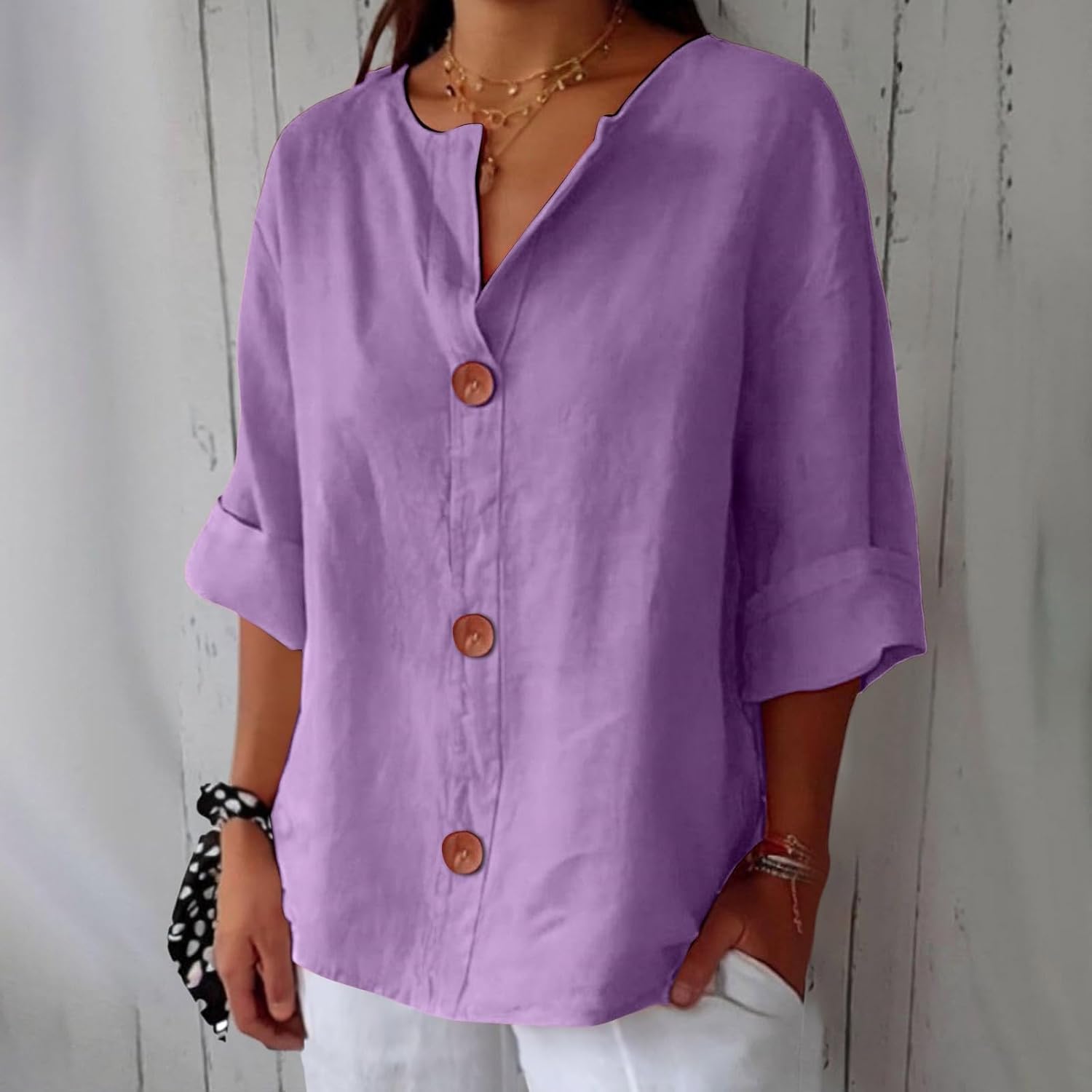 Étoile de Paris™ | Blouse en lin décontractée pour une élégance intemporelle