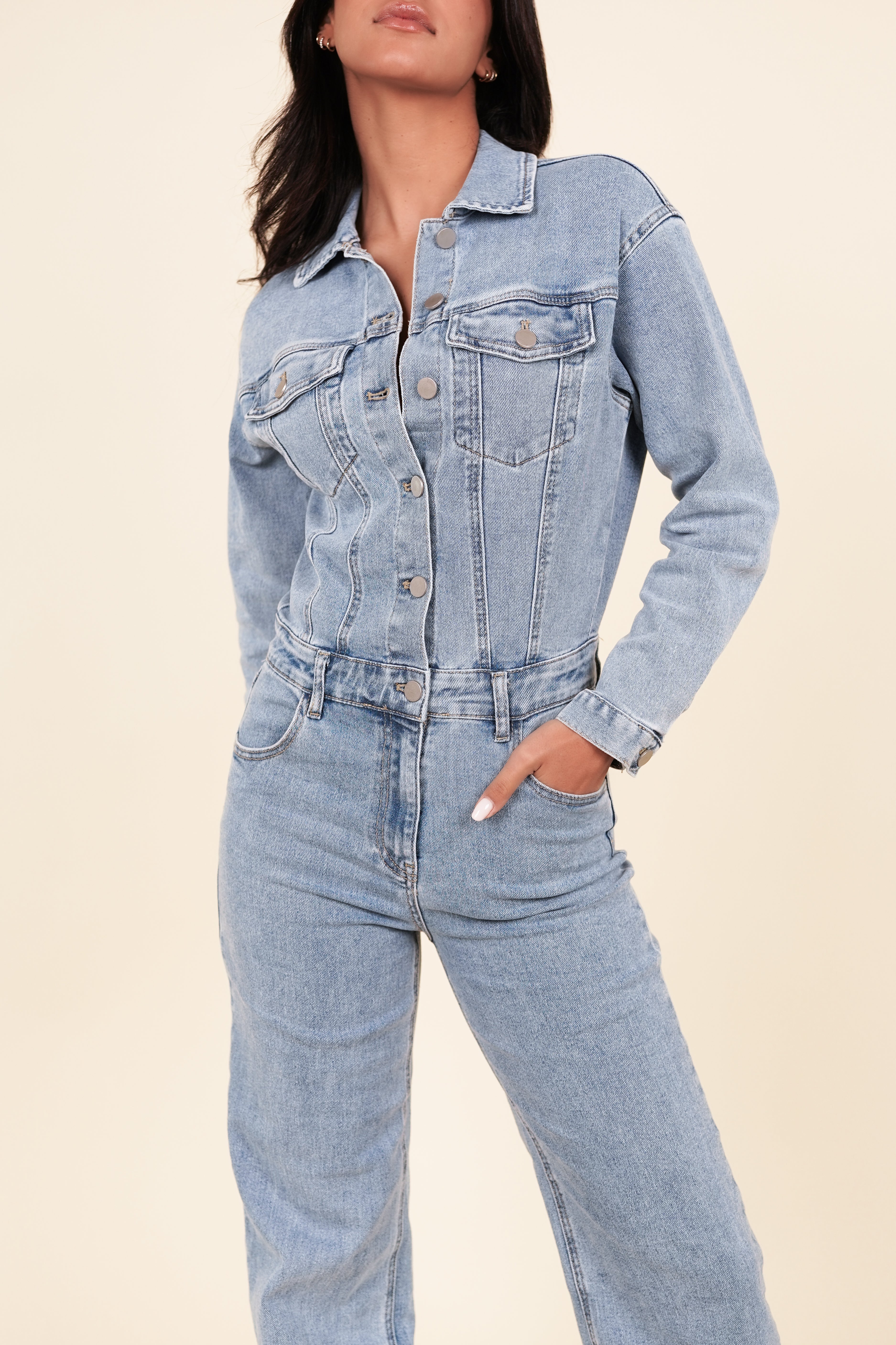 Étoile de Paris™ | Combi-salopette en denim Layla