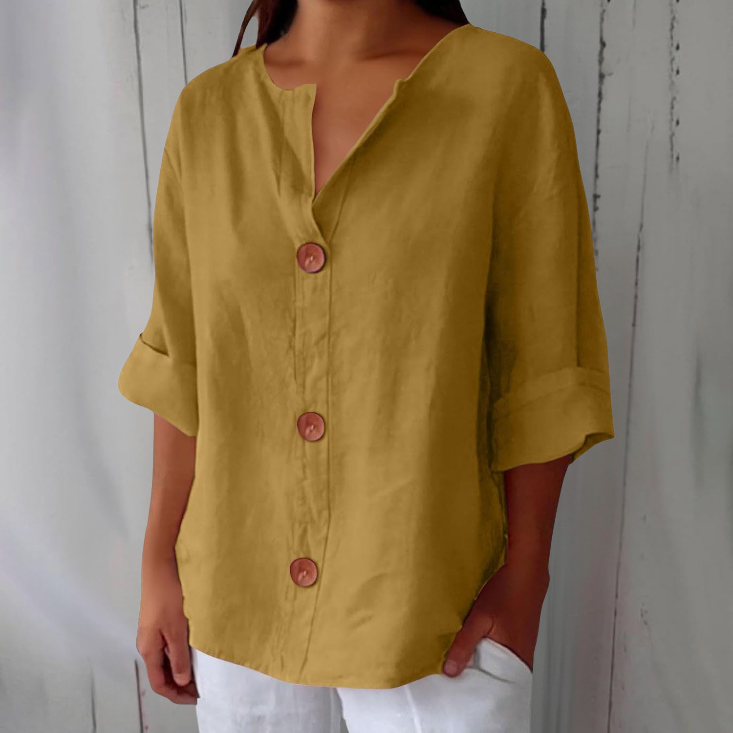 Étoile de Paris™ | Blouse en lin décontractée pour une élégance intemporelle