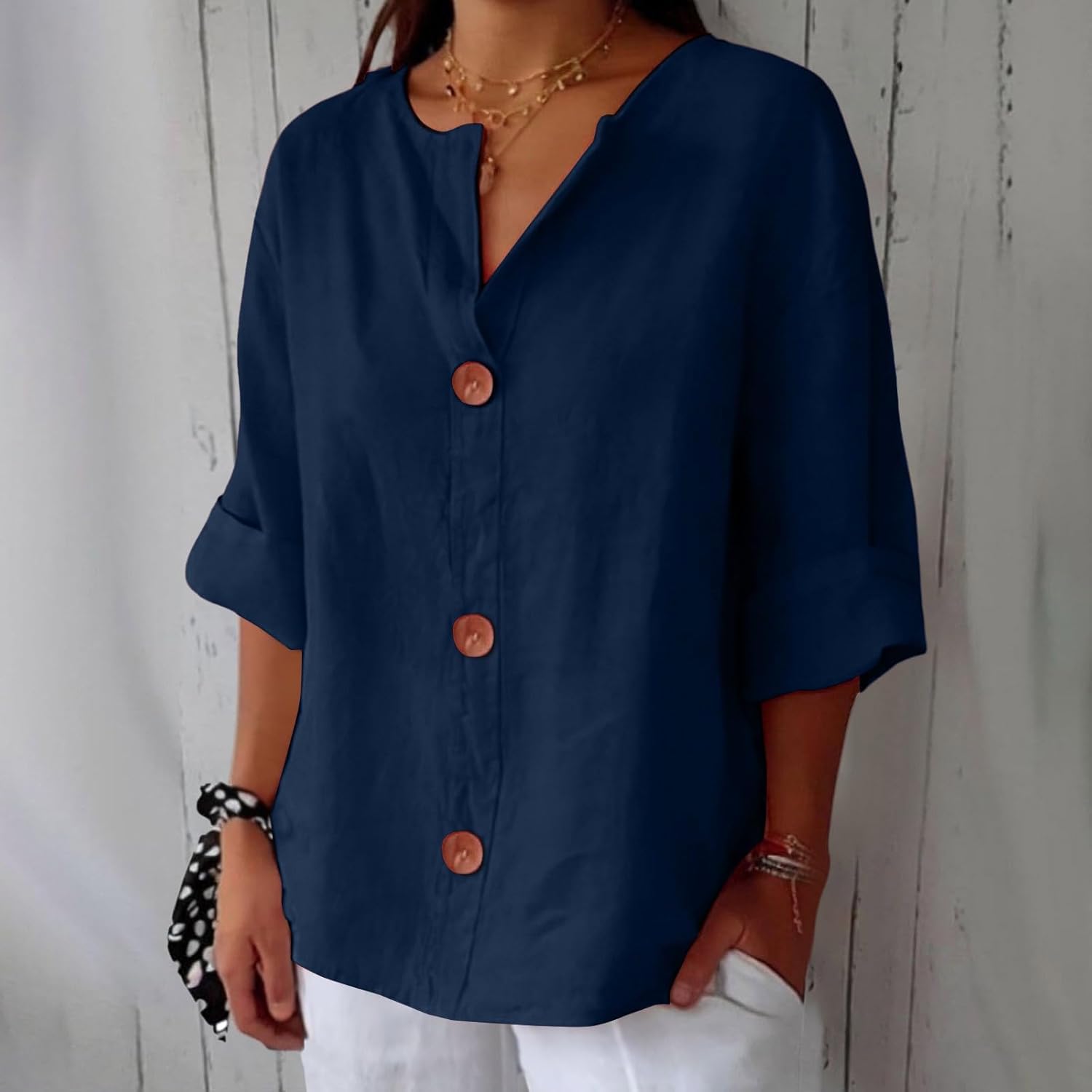 Étoile de Paris™ | Blouse en lin décontractée pour une élégance intemporelle