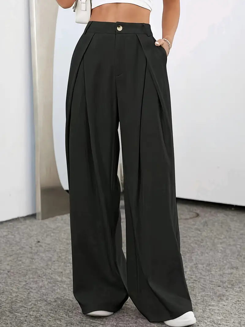Étoile de paris™ | Pantalon plissé élégant taille haute pour femme