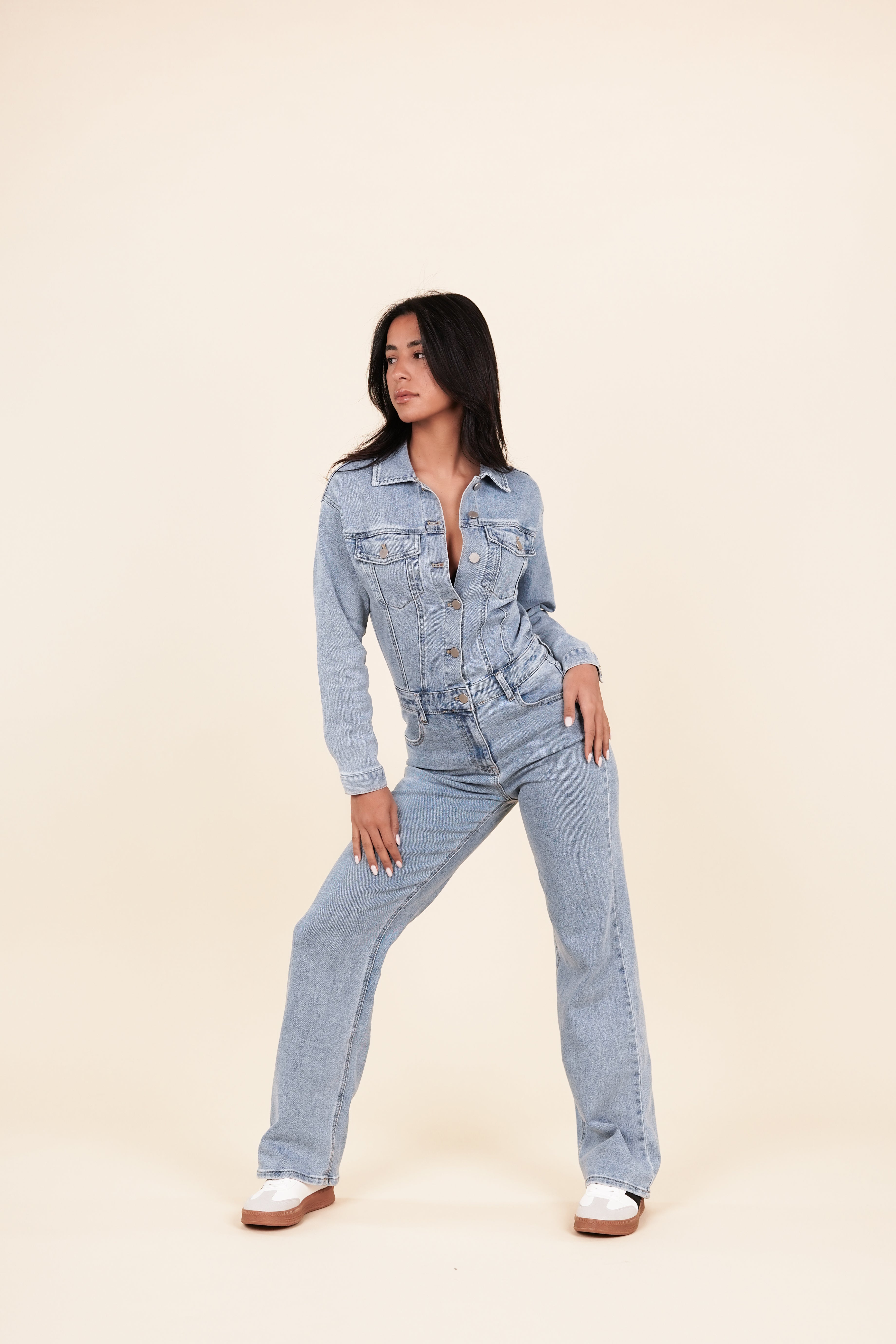 Étoile de Paris™ | Combi-salopette en denim Layla