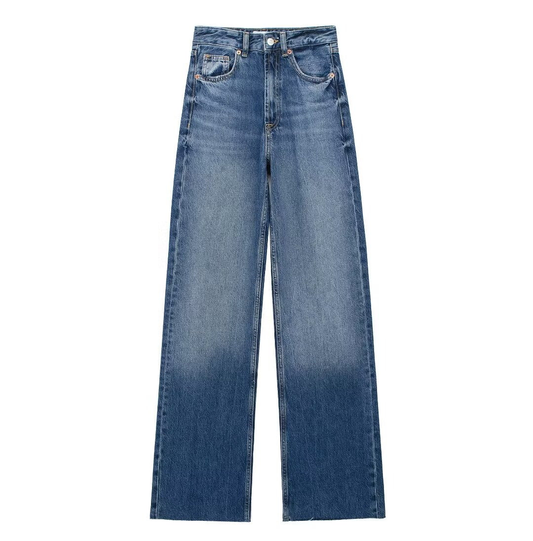 Étoile de Paris™ | Pantalon large bleu pour femmes