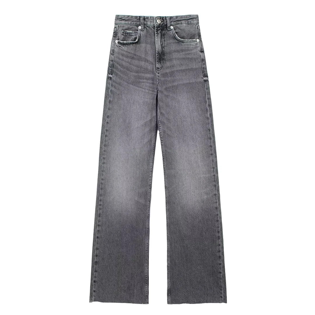 Étoile de Paris™ | Pantalon Large Grise pour Femmes