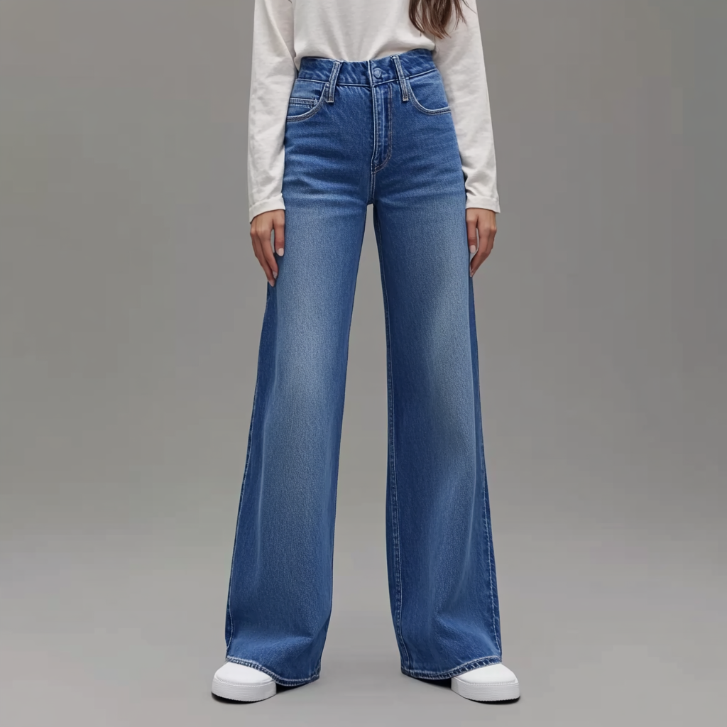 Étoile de Paris™ | Pantalon large bleu pour femmes