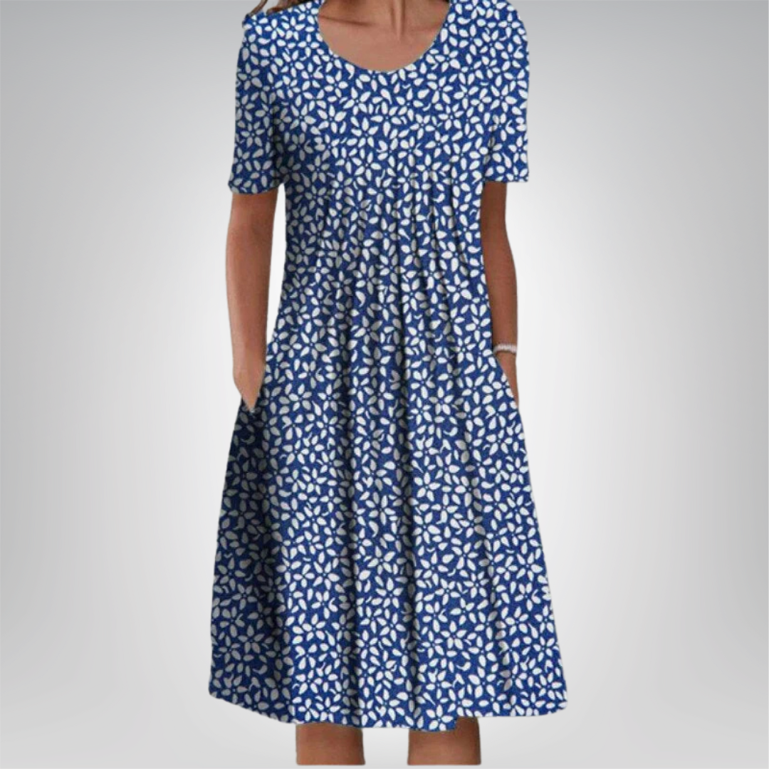 Étoile de Paris™ | Robe à fleurs élégante et décontractée avec poches